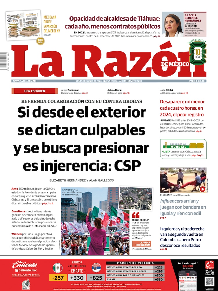 La Razón 01 Junio 2026