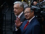 Presidente López Obrador (izq.) junto al presidente de Colombia, Gustavo Petro (der.), en una reunión de 2022.