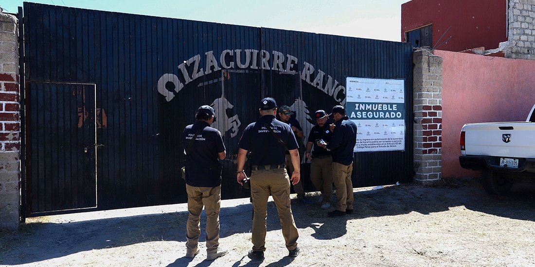 Fachada del rancho Izaguirre en Teuchitlán, Jalisco, el 16 de marzo de 2025.