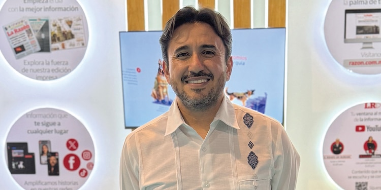 DANIEL ALTAFI, secretario de Turismo Morelos, en el Tianguis Turístico, ayer