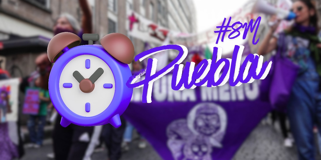 Horarios y ruta de la marcha 8M 2026 en Puebla