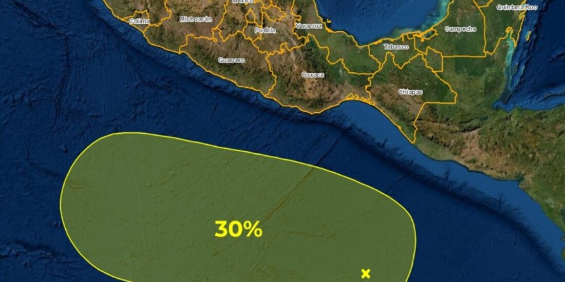 Servicio Meteorológico Nacional vigila nueva zona de baja presión con potencial de desarrollo ciclónico