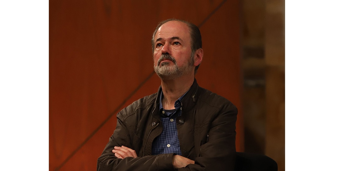 El autor Juan Villoro, el pasado domingo en el Palacio de Bellas Artes.