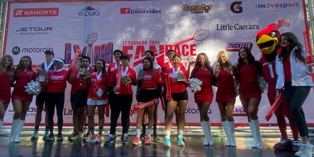 Ganadores de la carrera conmemorativa del Super Bowl LVIII en México