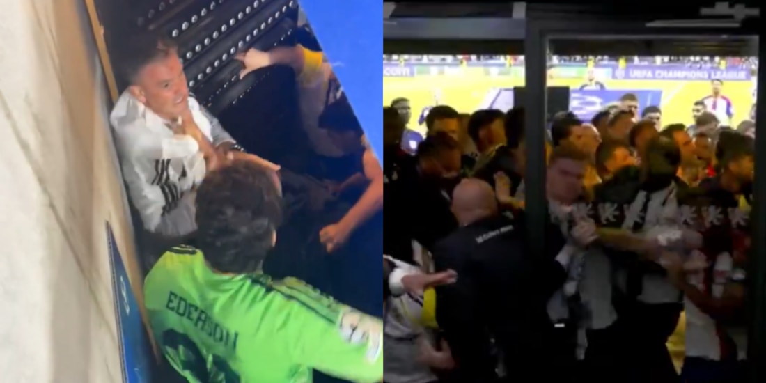 Tremenda riña se suscitó en el partido entre el Fenerbahce y el Lyon.