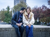 PROTAGONISTAS del filme Me encontraste, en un fotograma.
