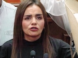 Grecia Quiroz, viuda de Carlos Manzo, al tomar protesta como nueva edil de Uruapan el pasado 5 de noviembre.