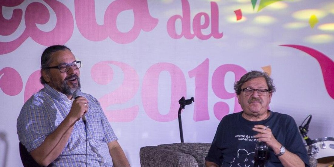 Nahum Montt y Paco Ignacio Taibo II.