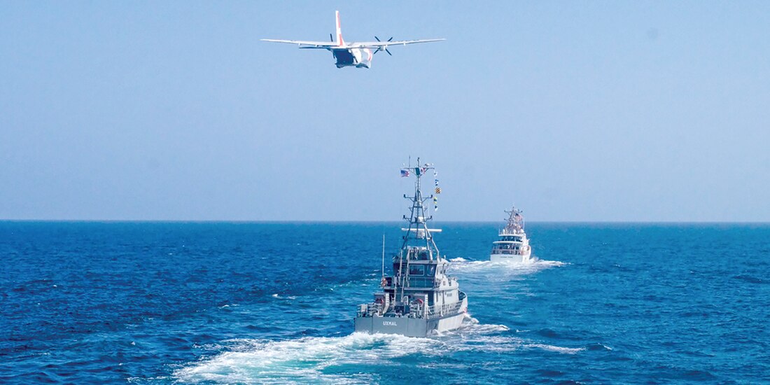 Semar, ayer durante Ejercicio de la Iniciativa de Seguridad y Protección Marítima para América del Norte.