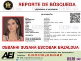 Ficha de búsqueda de Debanhi Escobar, joven desaparecida este fin de semana en Nuevo León.