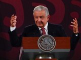 Andrés Manuel López Obrador, presidente de México, durante la conferencia matutina.