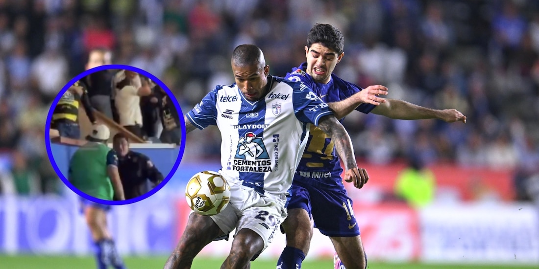 Seguidores de Pachuca y Pumas tuvieron una pelea en las tribunas del Estadio Hidalgo.