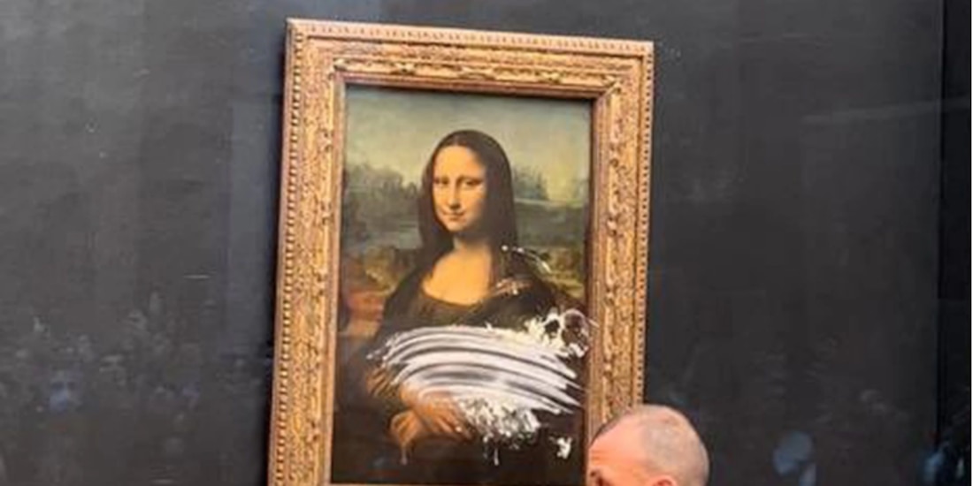 El ataque con un pastel a "La Gioconda" en París se registró el domingo.