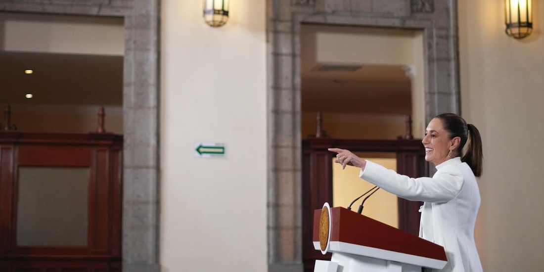 La Presidenta de México en Palacio Nacional.