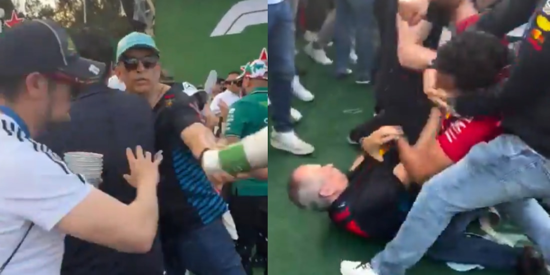 Captan pelea durante el Gran Premio de México