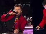 Harry Styles sufre tremenda caída durante concierto en CDMX y se recupera con estilo