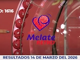 Resultados del Melate Retro en su sorteo 1616, celebrado este 14 de marzo del 2026.