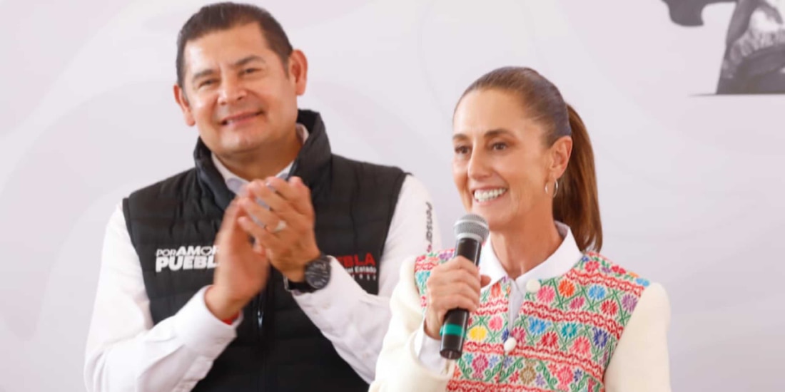Sheinbaum reconoce iniciativa de transición energética de Puebla en producción de paneles solares.