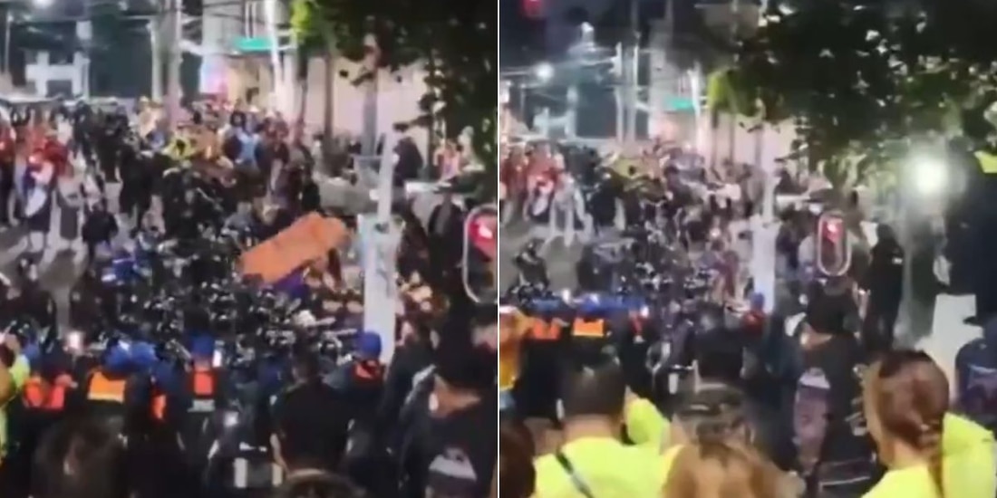 Captan altercado en Viacrucis de Iztapalapa.