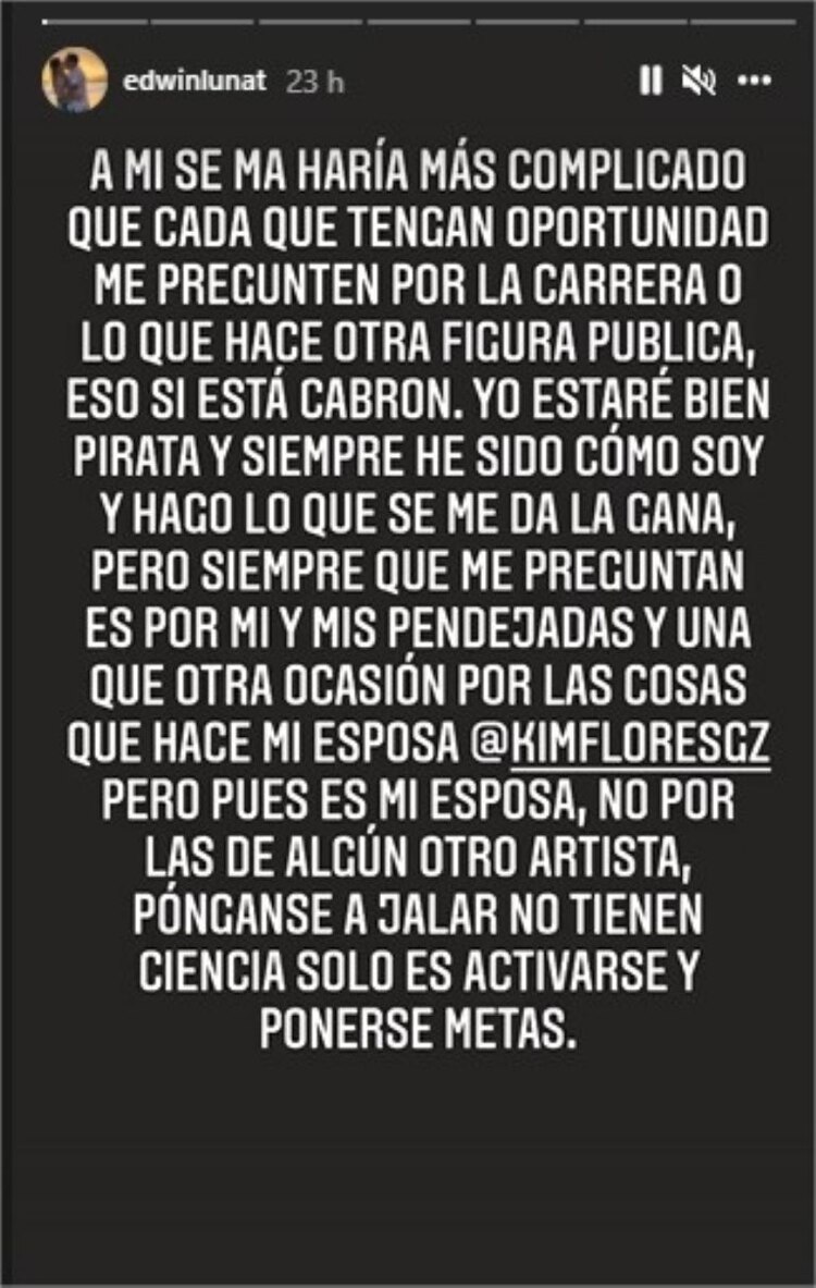 El mensaje de Edwin Luna