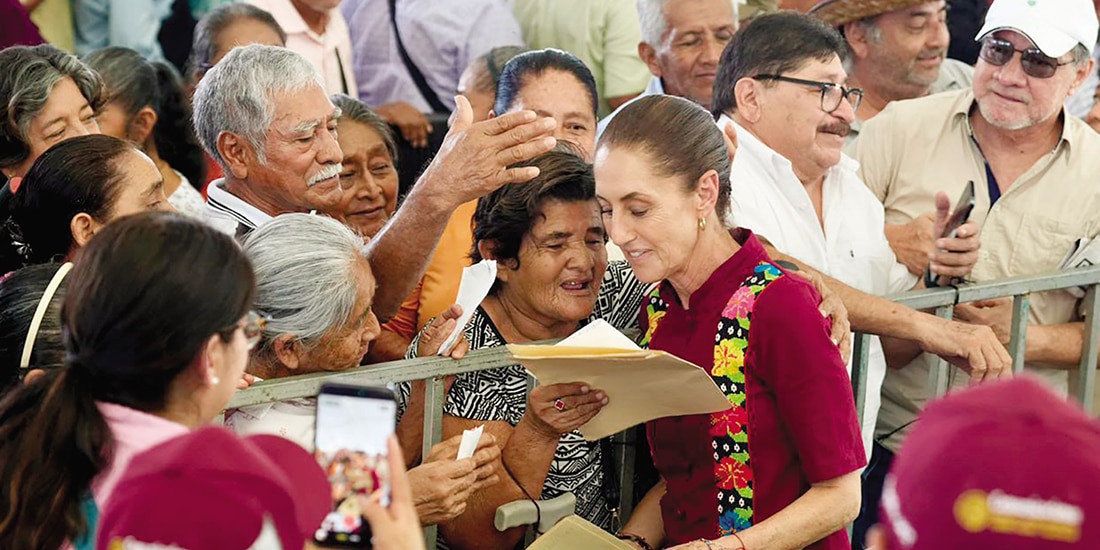 CLAUDIA Sheinbaum, ayer, en Tabasco.