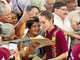 CLAUDIA Sheinbaum, ayer, en Tabasco.