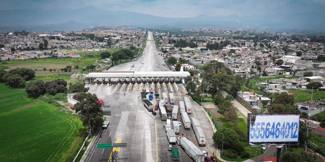 Autopista México-Puebla, a la altura de la caseta vehicular San Marcos, en una fotografía ilustrativa.