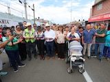 La alcaldesa Azucena Cisneros Coss encabeza la inauguración de la renovada avenida Moctezuma en Ecatepec.