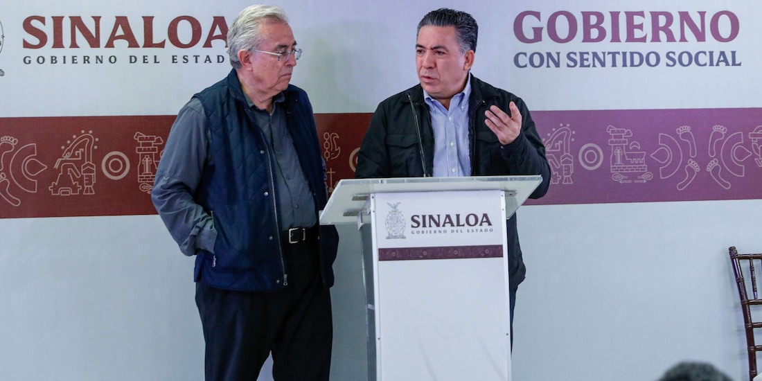 Enrique Inzunza Cázarez, y Rubén Rocha Moya, el 19 de mayo de 2026.