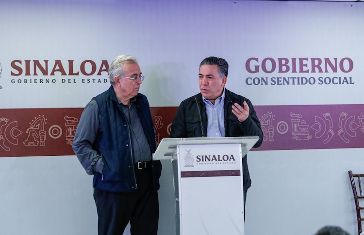 Enrique Inzunza Cázarez y Rubén Rocha Moya, en fotografía de archivo.