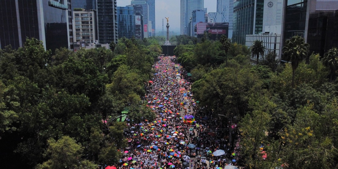 Asisten más de 550 mil personas a la Marcha del Orgullo en la Ciudad de México.