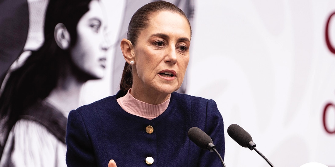 La mandataria federal, ayer, en conferencia de prensa.