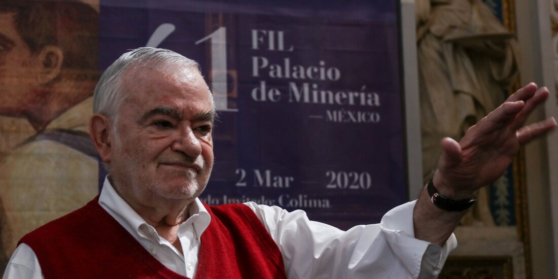 El escritor, en el antiguo Palacio de Minería, en febrero de 2020.