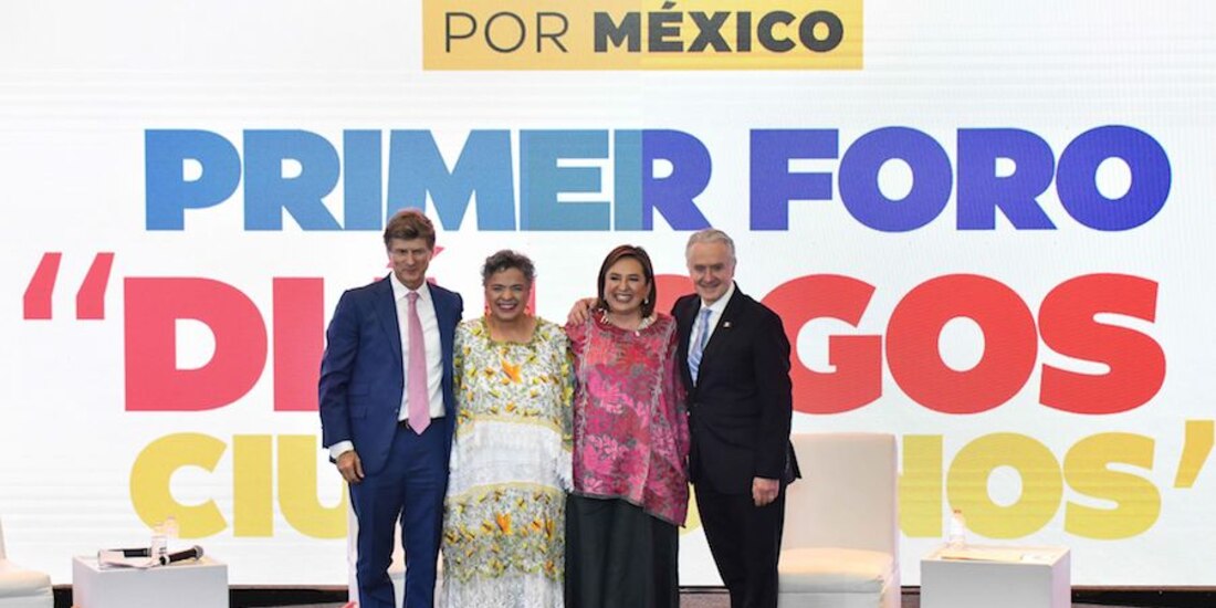 Los aspirantes del Frente Amplio, en el foro realizado el pasado jueves.
