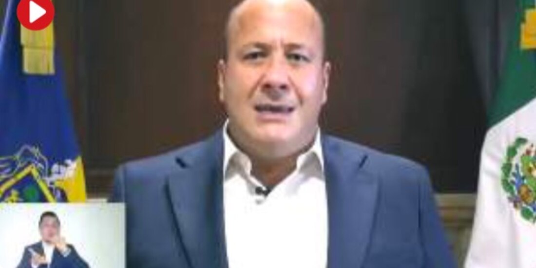 El mandatario jalisciense, en su mensaje del martes.