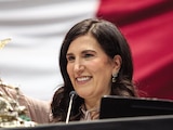 Kenia López Rabadán, presidenta de la Cámara baja, ayer en la sesión del Congreso general del segundo año de la LXVI Legislatura.