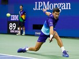 Novak Djokovic durante su partido de semifinales del US Open contra Alexander Zverev.