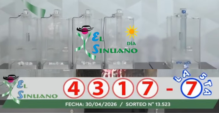 Resultado Sinuano Día 30 de abril