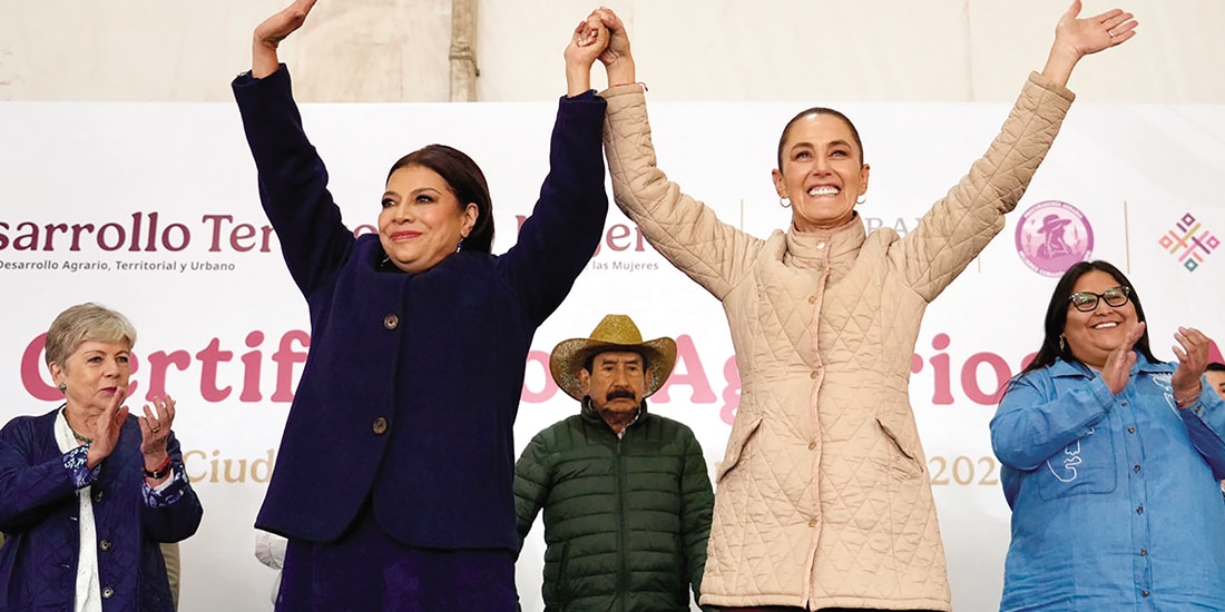 LA PRESIDENTA, ayer, con la Jefa de
Gobierno de la CDMX, en Tlalpan