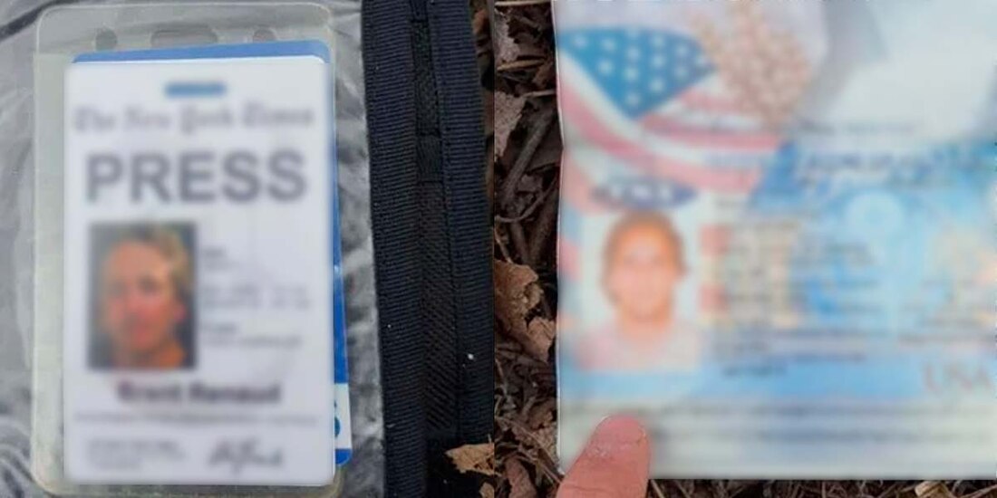 La acreditación y el pasaporte de ciudadano estadounidense del periodista asesinado