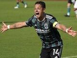 "Chicharito" Hernández festeja un gol con el Galaxy el pasado domingo en la MLS.