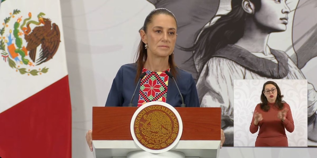 Claudia Sheinbaum, durante la mañanera