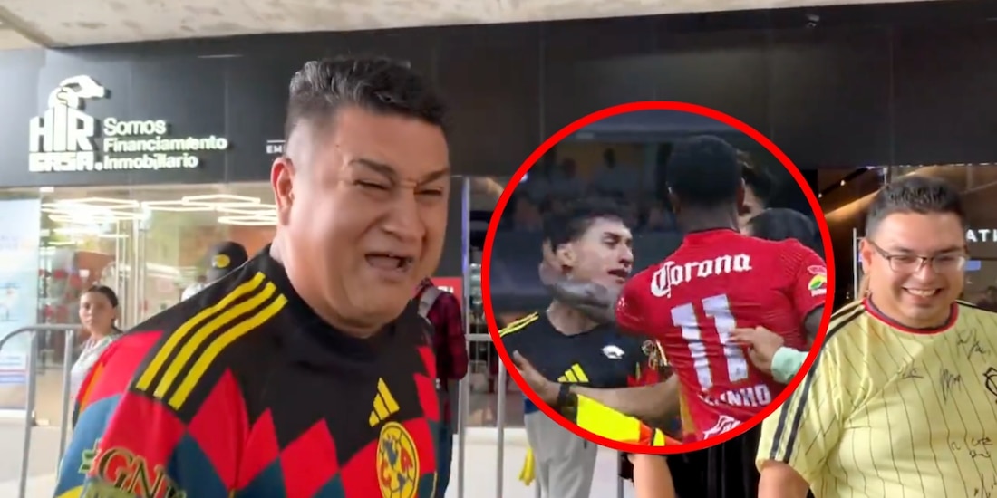 Un aficionado del América llora por el golpe de Helinho a Alejandro Zendejas