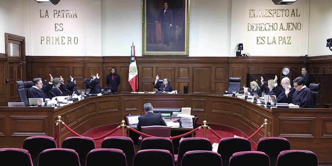 Sesión ordinaria del pleno de la SCJN, ayer