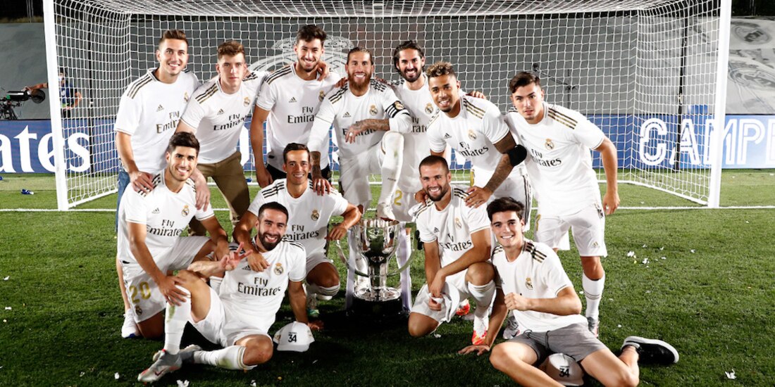 Futbolistas del club festejan el título de liga obtenido el pasado 16 de julio.