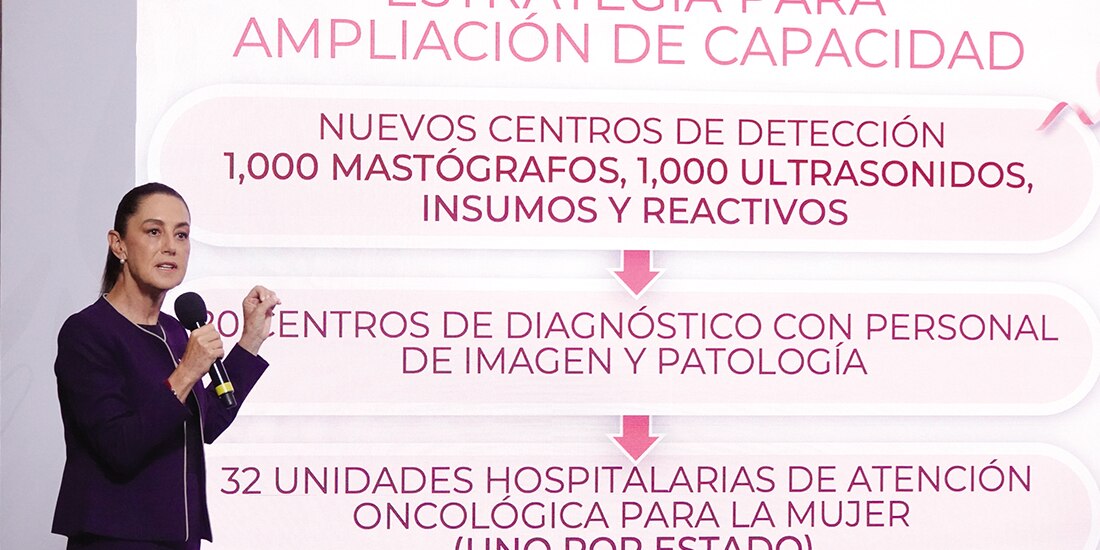 La presidenta Claudia Sheinbaum, ayer, en conferencia de prensa.