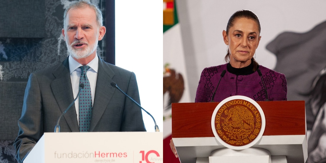 El rey Felipe VI y la presidenta de México, Claudia Sheinbaum
