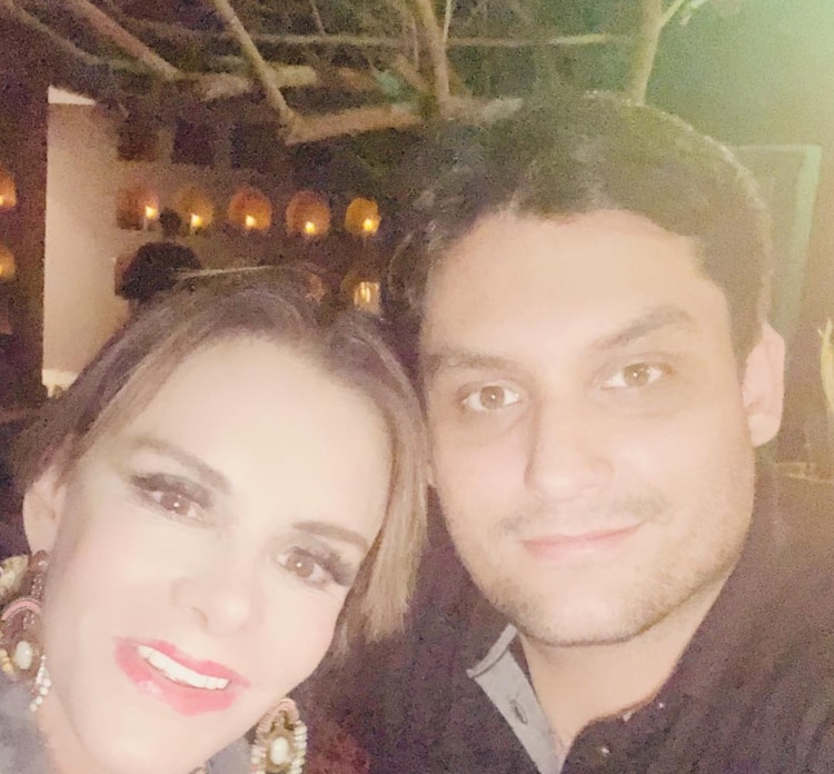 Lucía Méndez con su hijo Pedro Antonio Torres