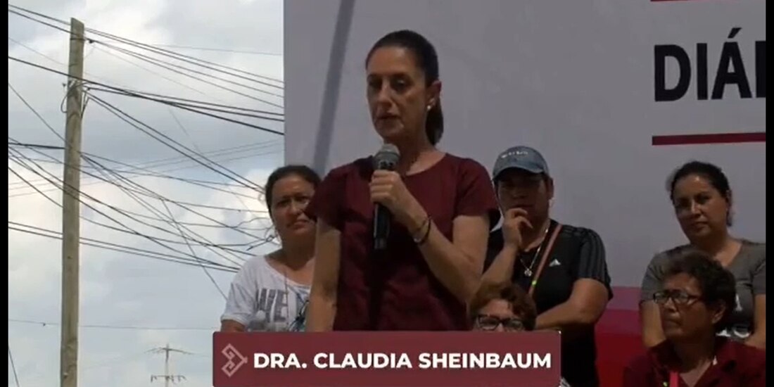 Claudia Sheinbaum este jueves en el estado de Tamaulipas.