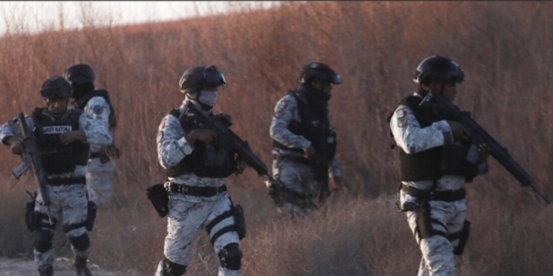 Elementos de la Guardia Nacional en la frontera con Estados Unidos, el 5 de febrero.